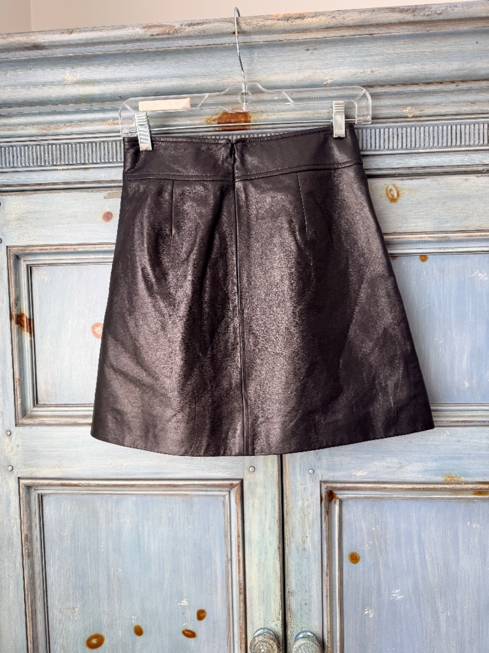 Sezane Neki Black Leather Skirt Size 34 NWT - Picture 7 of 7